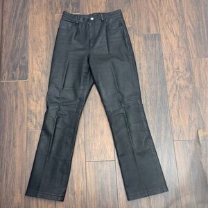 Newport News Black Leather Trousers